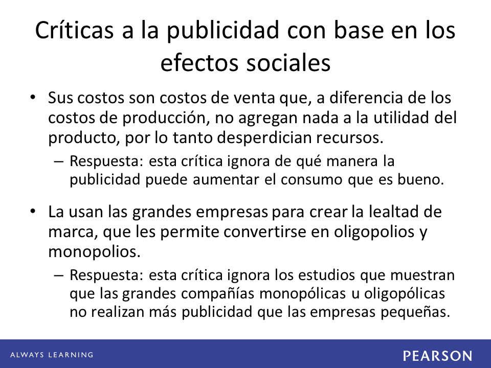 Críticas a la publicidad con base en los efectos sociales