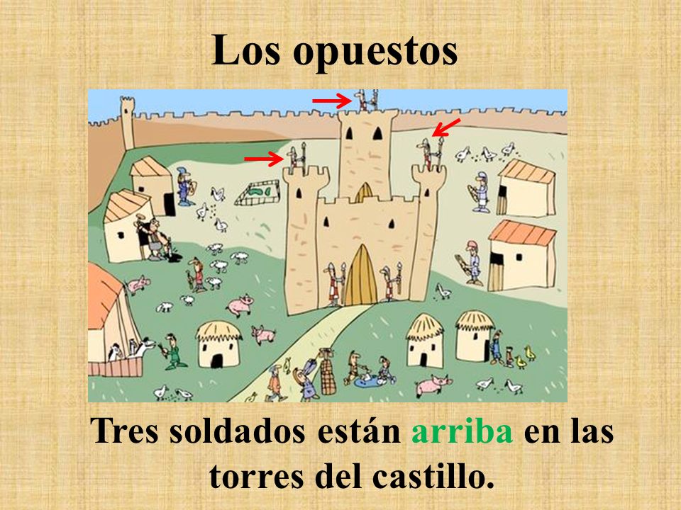 Tres soldados están arriba en las torres del castillo.