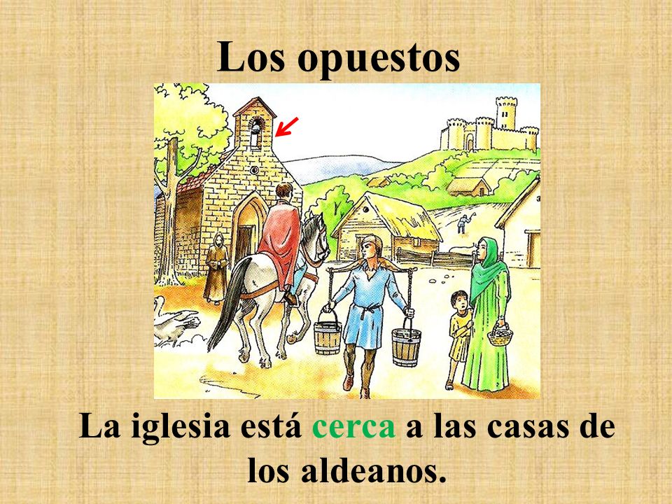 La iglesia está cerca a las casas de los aldeanos.