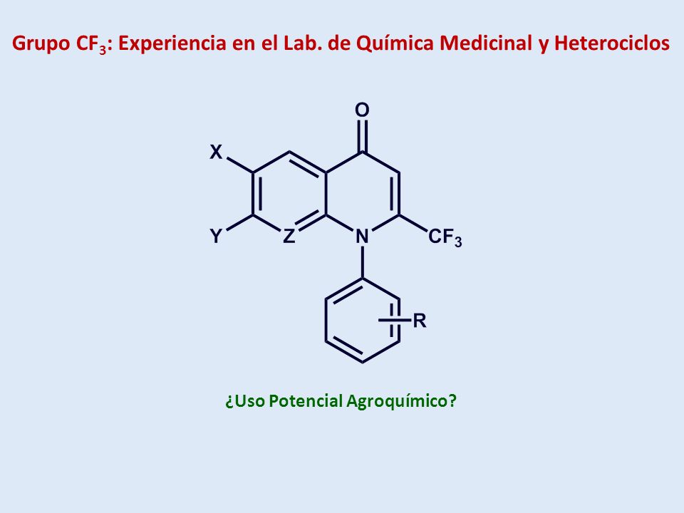 Grupo CF3: Experiencia en el Lab. de Química Medicinal y Heterociclos