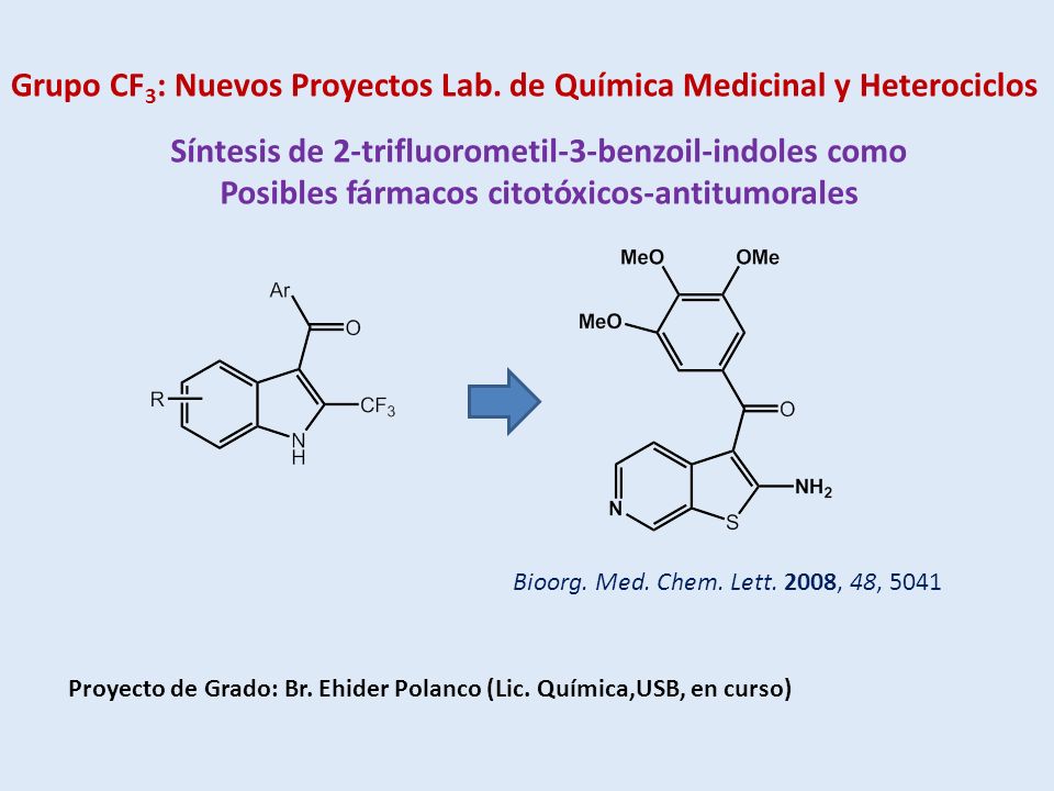 Grupo CF3: Nuevos Proyectos Lab. de Química Medicinal y Heterociclos