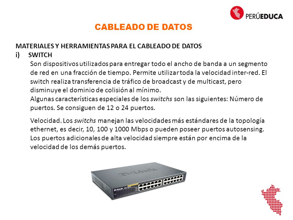 CABLEADO DE DATOS MATERIALES Y HERRAMIENTAS PARA EL CABLEADO DE DATOS