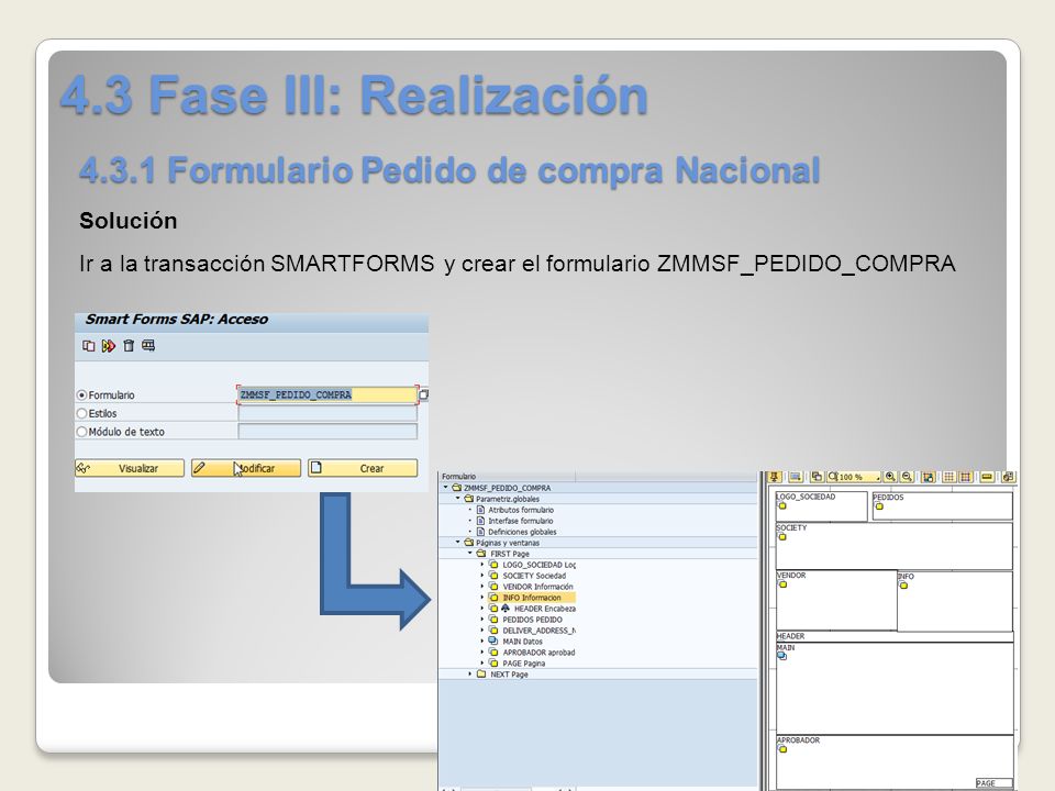 4.3 Fase III: Realización Formulario Pedido de compra Nacional