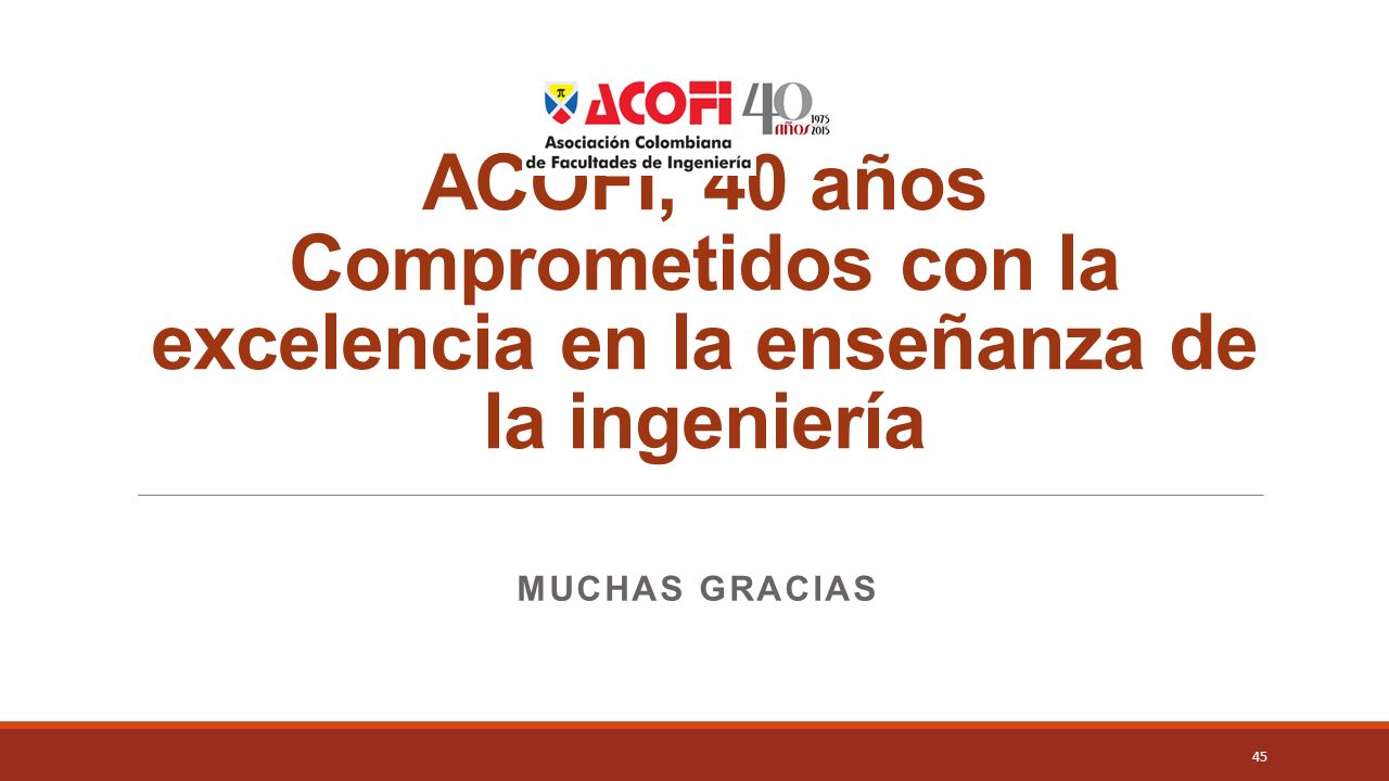 ACOFI, 40 años Comprometidos con la excelencia en la enseñanza de la ingeniería