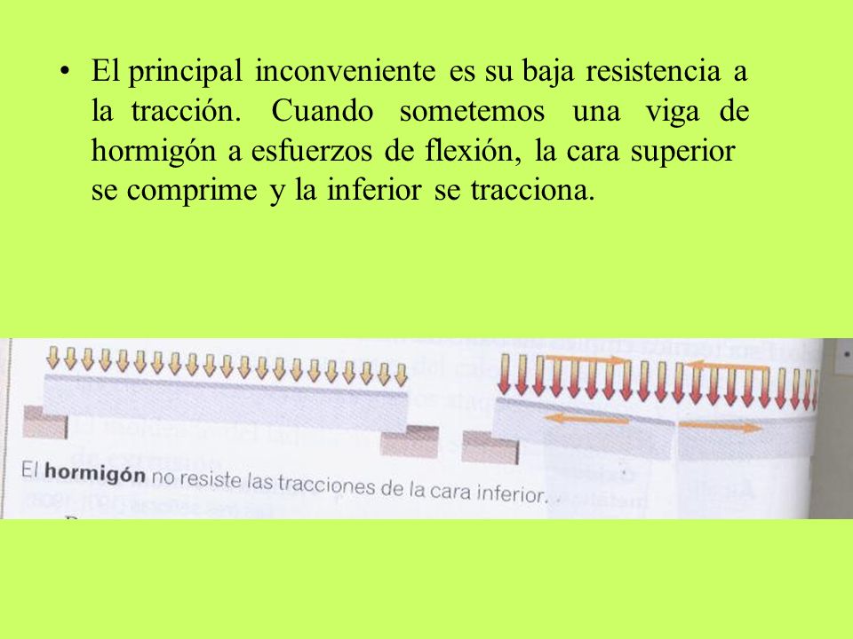 El principal inconveniente es su baja resistencia a la tracción