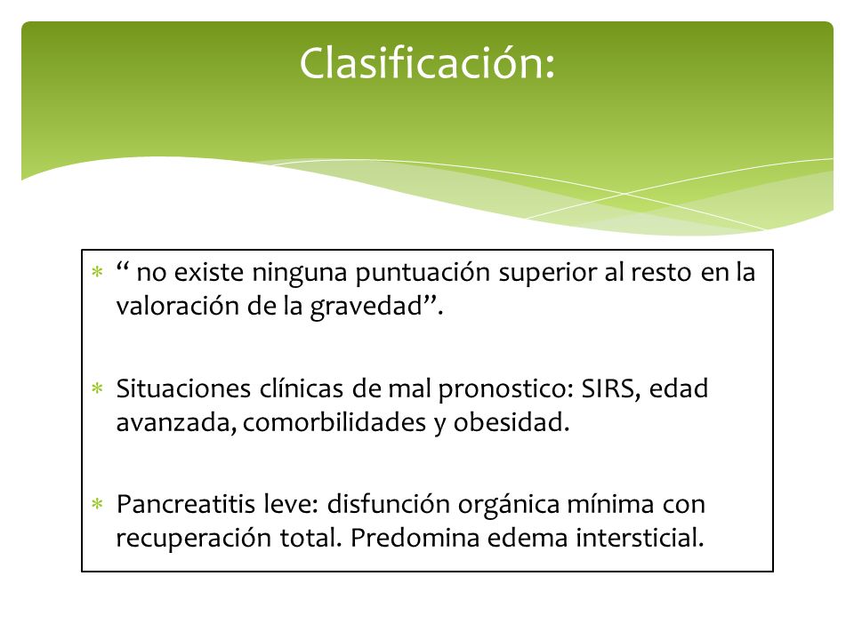 Clasificación: no existe ninguna puntuación superior al resto en la valoración de la gravedad .