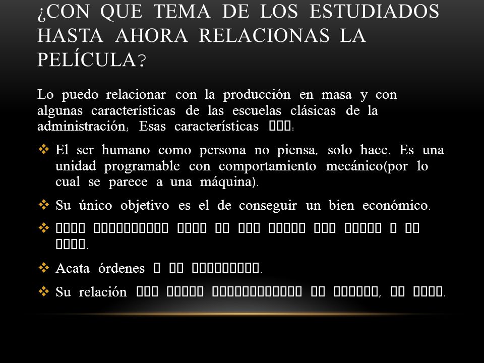 ¿Con que tema de los estudiados hasta ahora relacionas la película