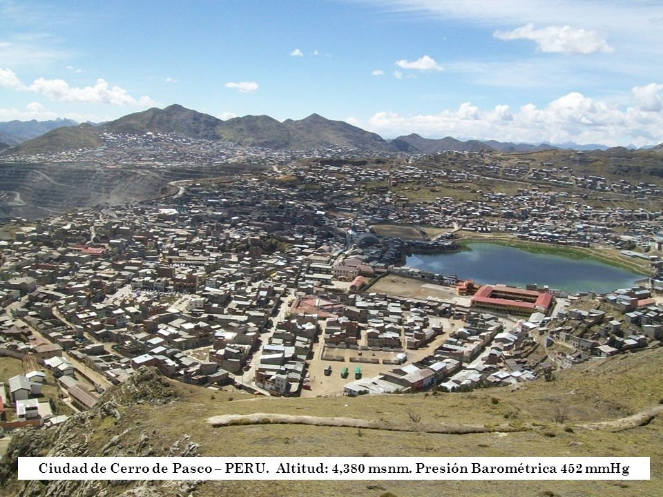 Ciudad de Cerro de Pasco – PERU. Altitud: 4,380 msnm