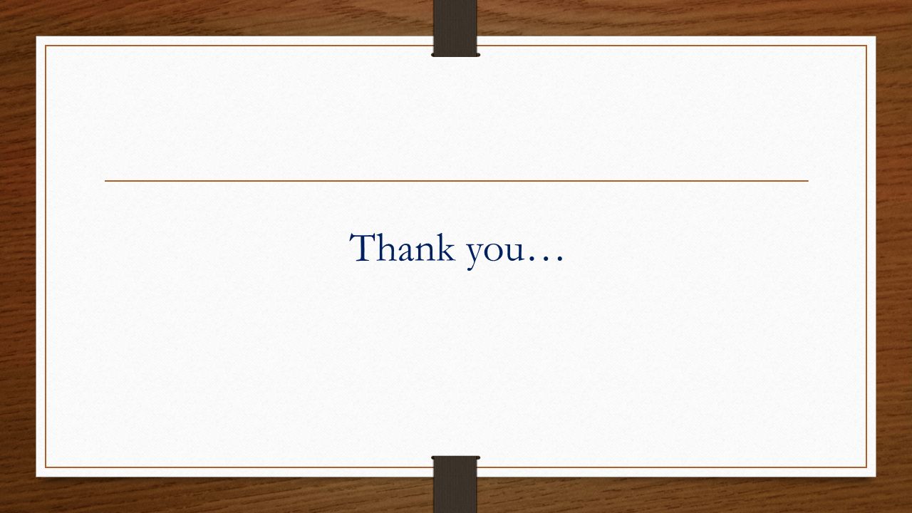 Thank you…