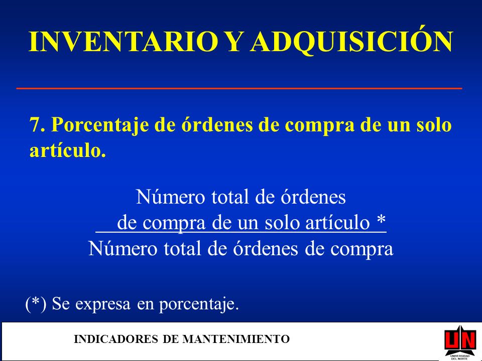INVENTARIO Y ADQUISICIÓN