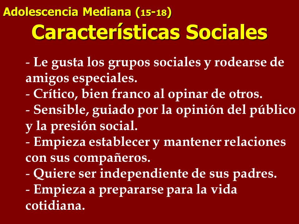 Características Sociales
