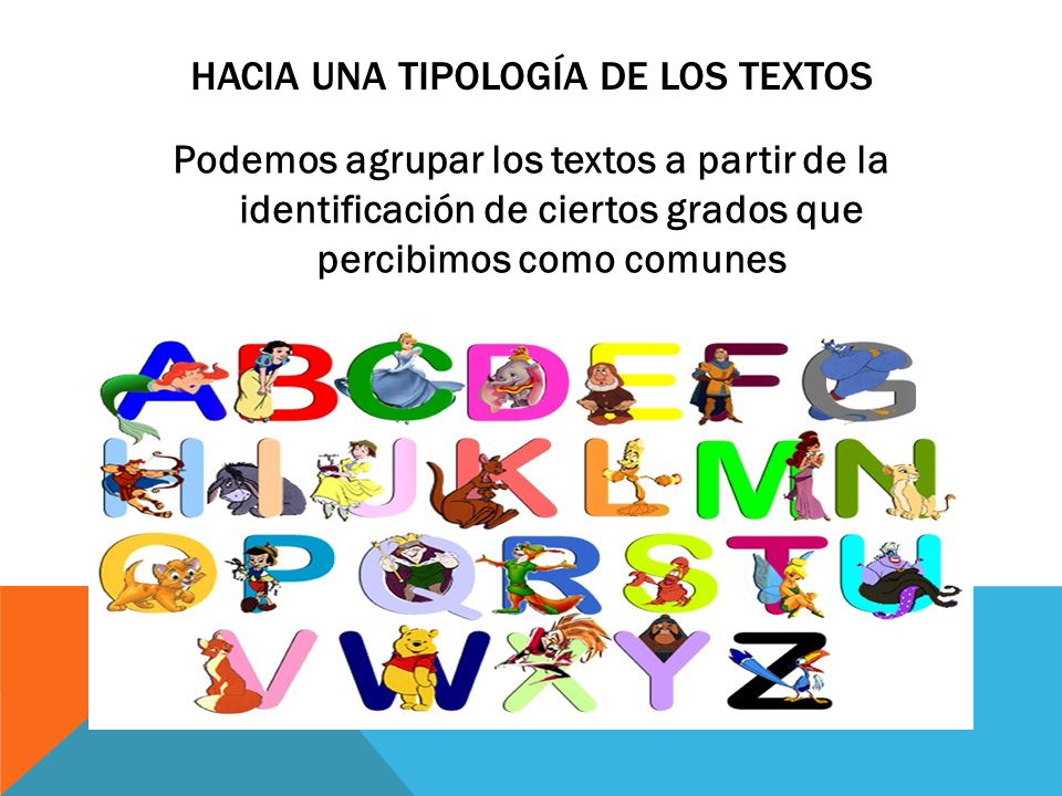 Hacia una tipología de los textos