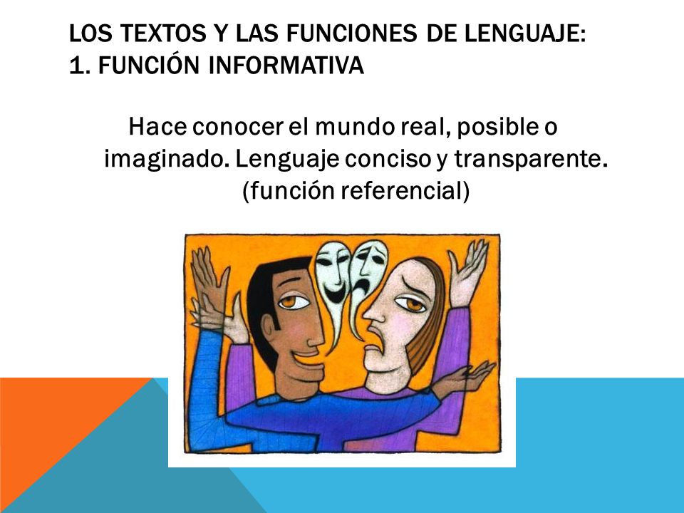 Los textos y las funciones de lenguaje: 1. función informativa