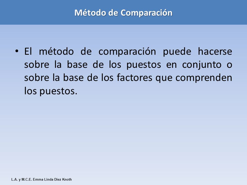 Método de Comparación