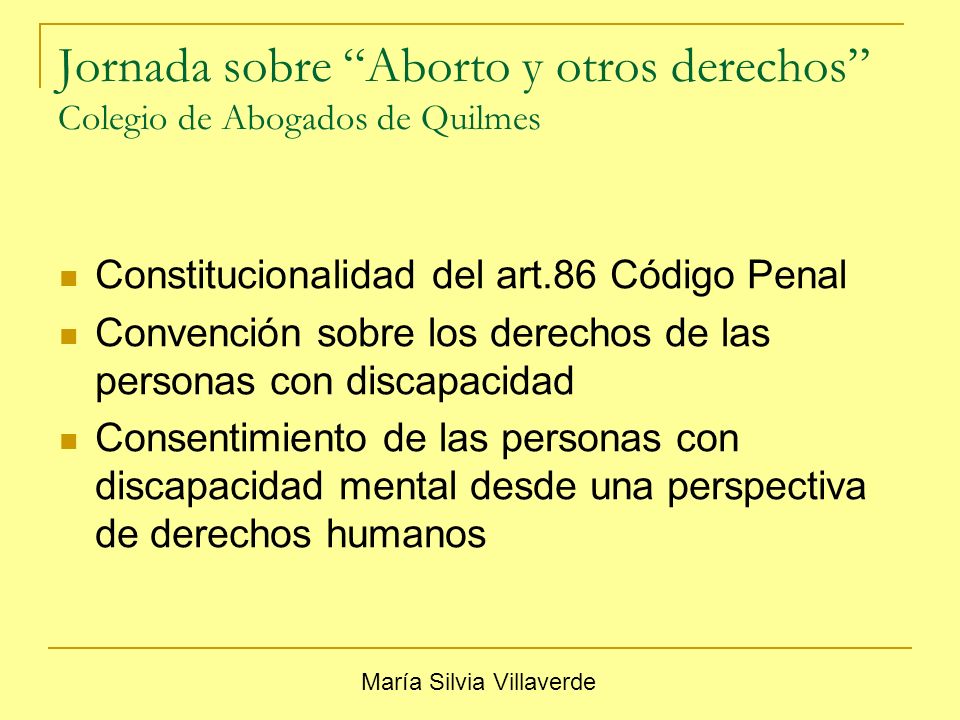 Jornada sobre Aborto y otros derechos Colegio de Abogados de Quilmes