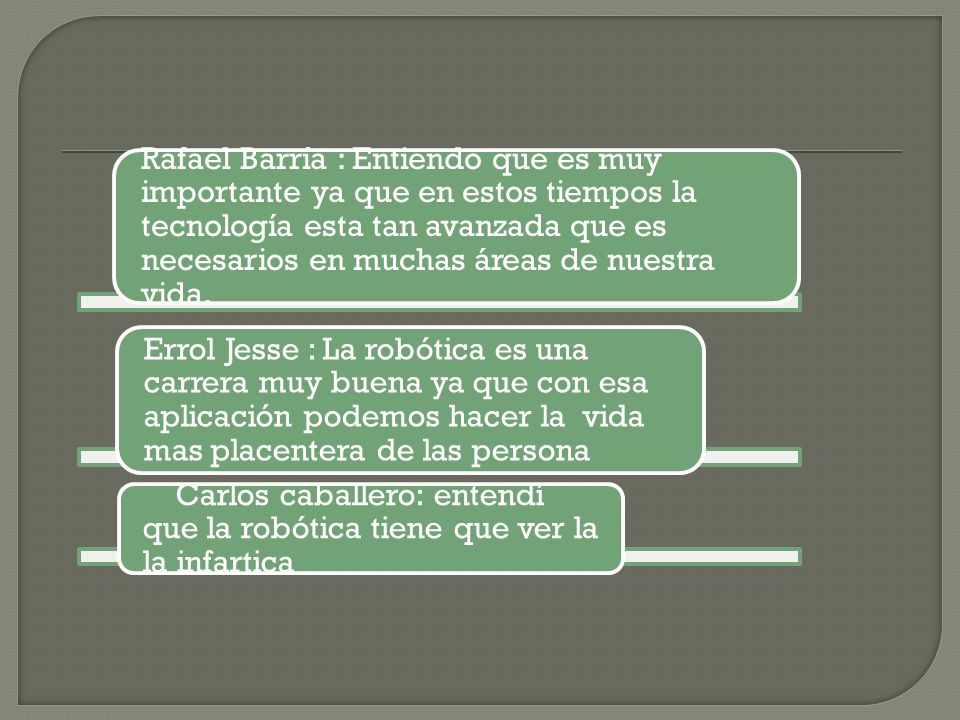 Rafael Barría : Entiendo que es muy importante ya que en estos tiempos la tecnología esta tan avanzada que es necesarios en muchas áreas de nuestra vida.