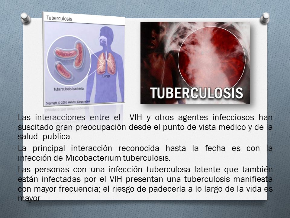 Las interacciones entre el VIH y otros agentes infecciosos han suscitado gran preocupación desde el punto de vista medico y de la salud publica.