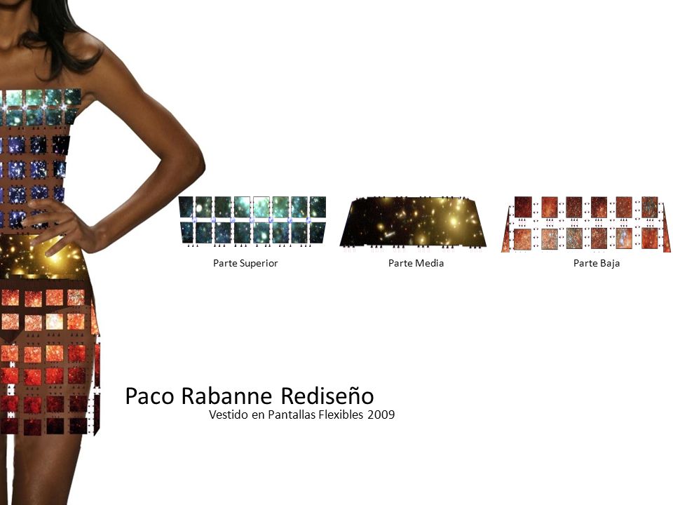 Paco Rabanne Rediseño Vestido en Pantallas Flexibles 2009