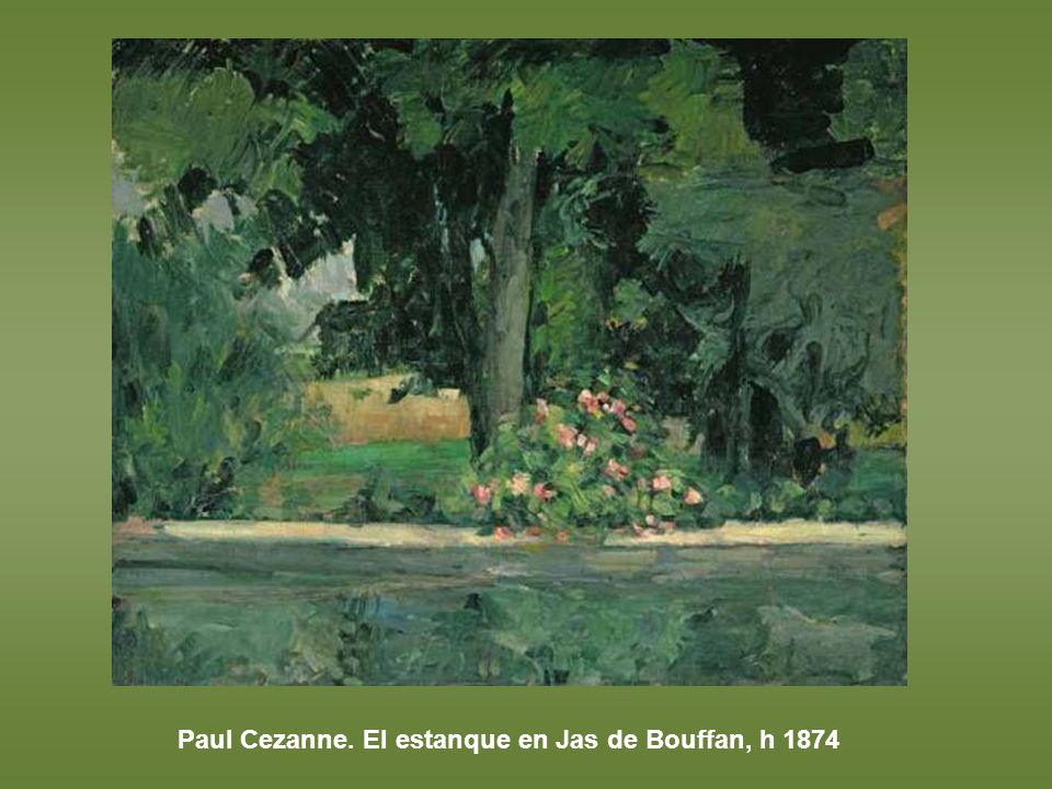 Paul Cezanne. El estanque en Jas de Bouffan, h 1874
