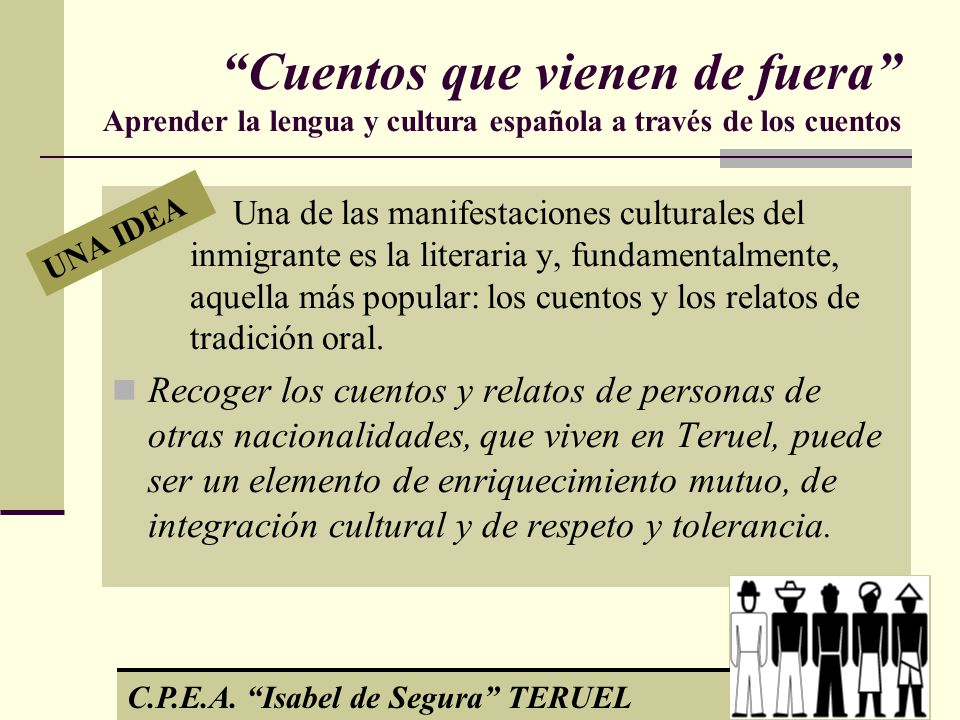 Cuentos que vienen de fuera Aprender la lengua y cultura española a través de los cuentos