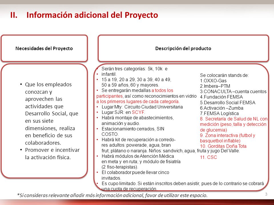 Necesidades del Proyecto Descripción del producto