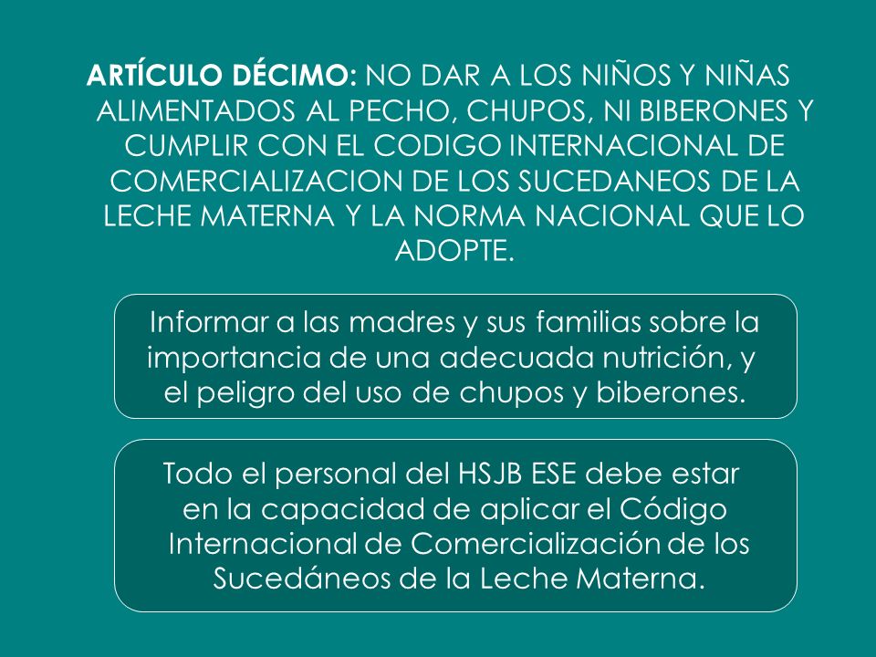 Informar a las madres y sus familias sobre la