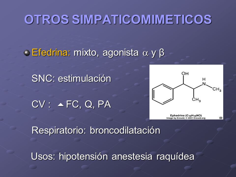 OTROS SIMPATICOMIMETICOS