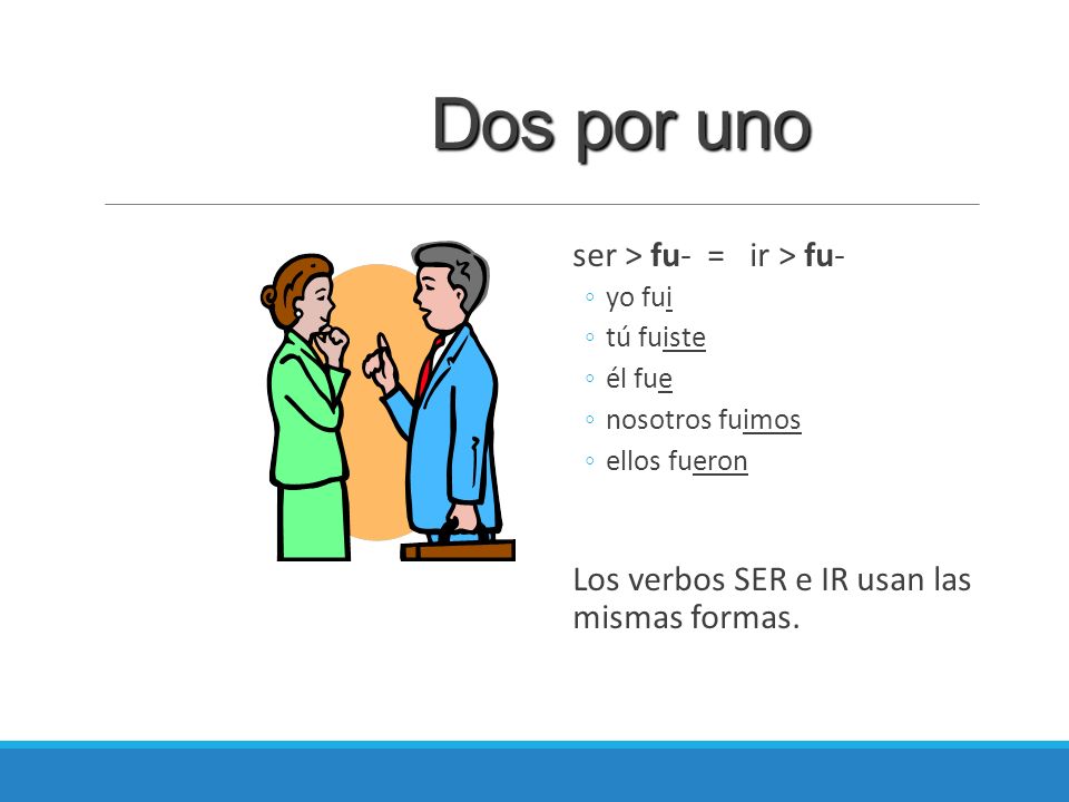 Dos por uno ser > fu- = ir > fu-