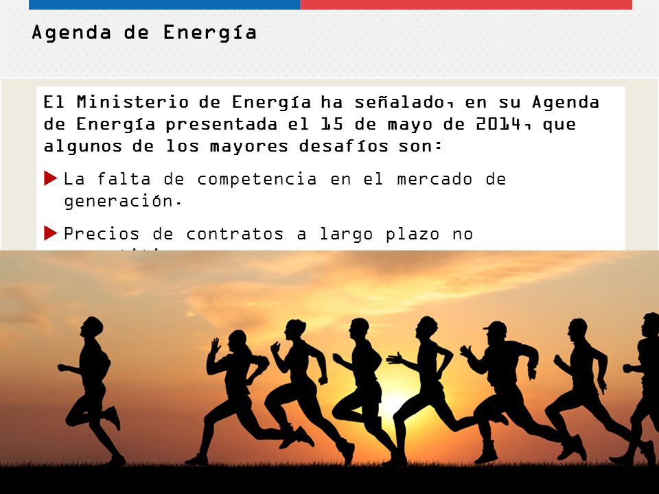 Agenda de Energía Así, en dicha Agenda de Energía se establecen metas y objetivos relacionados con los procesos licitatorios: