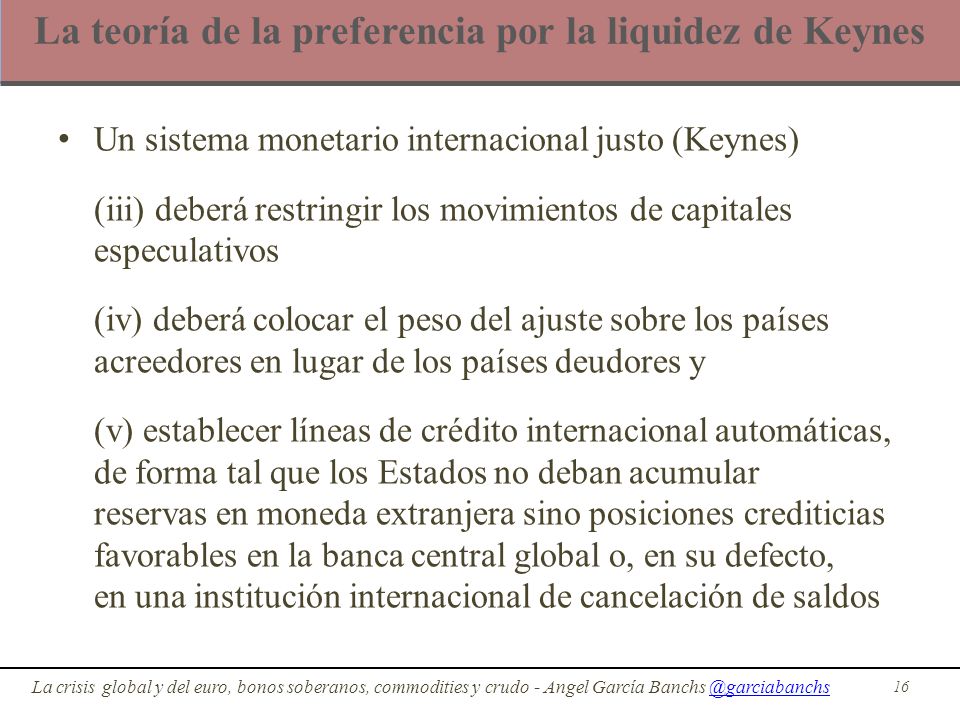 La teoría de la preferencia por la liquidez de Keynes
