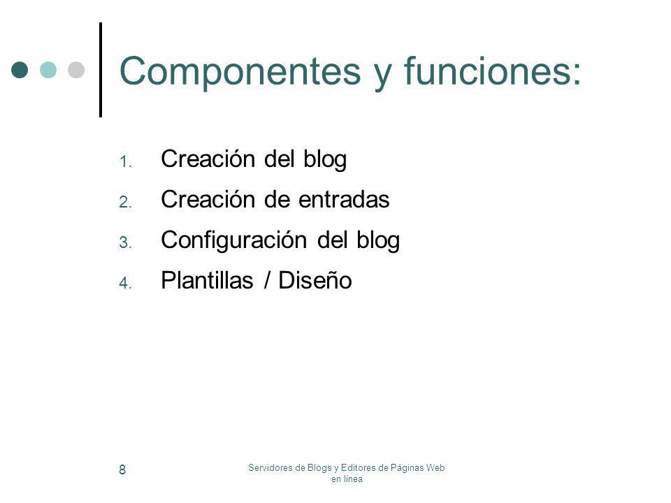 Componentes y funciones: