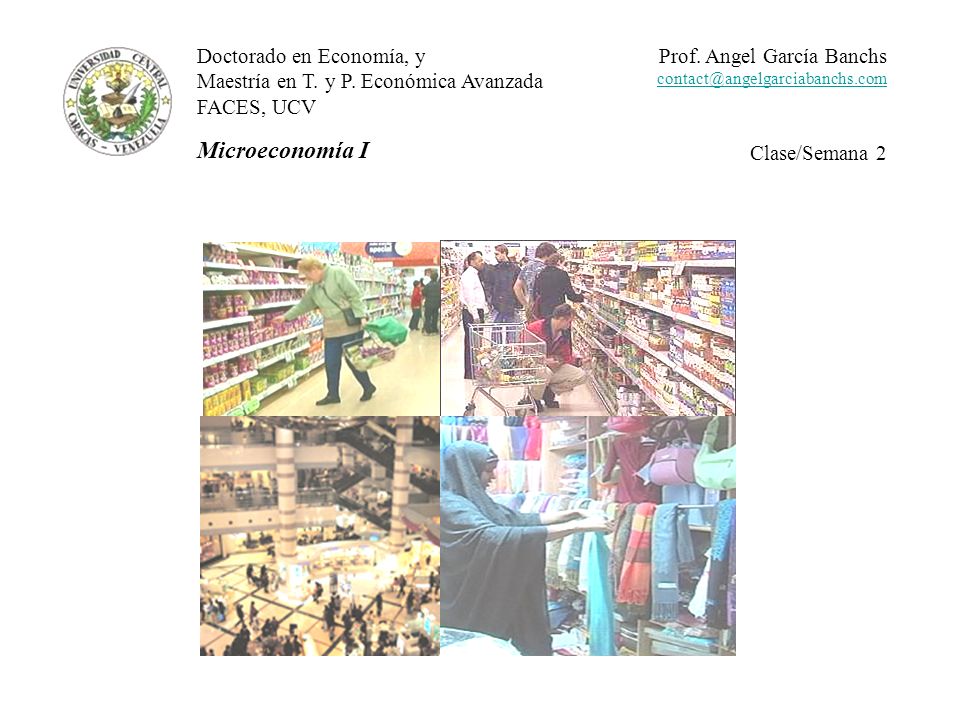 Microeconomía I Doctorado en Economía, y