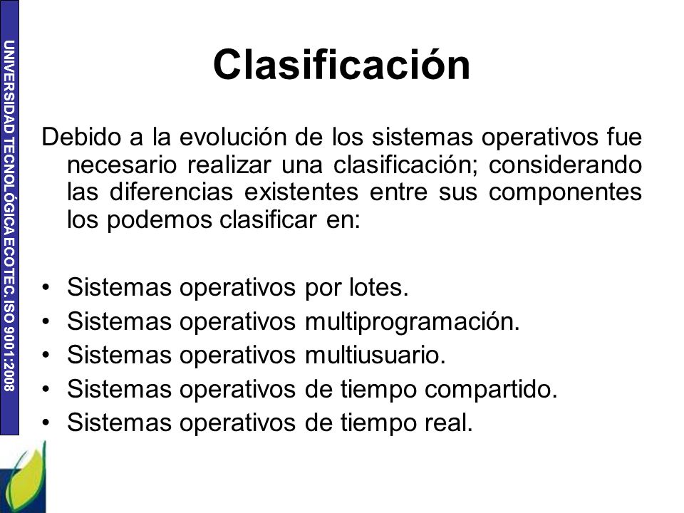 Clasificación