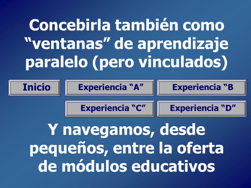 Y navegamos, desde pequeños, entre la oferta de módulos educativos