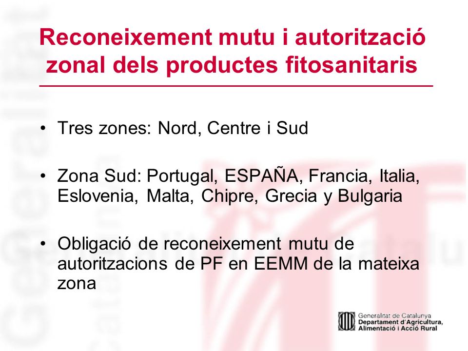 Reconeixement mutu i autorització zonal dels productes fitosanitaris