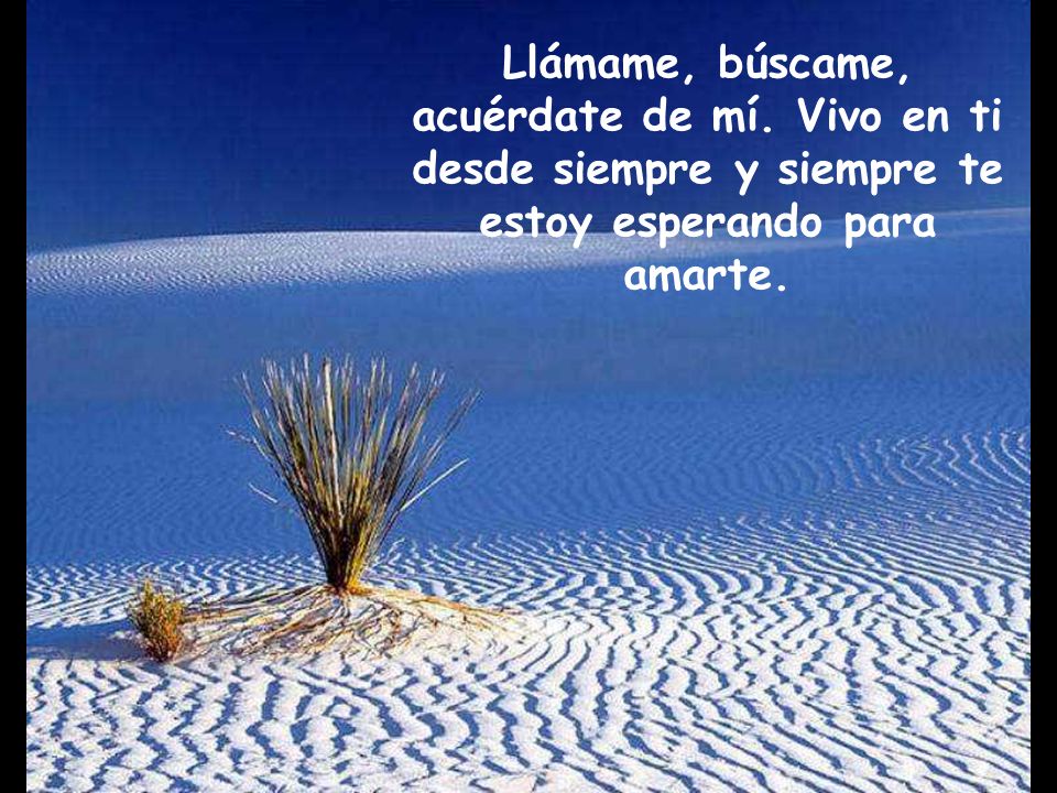 Llámame, búscame, acuérdate de mí