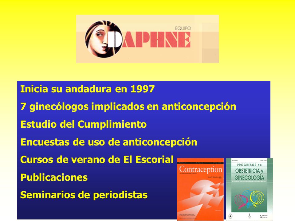Inicia su andadura en ginecólogos implicados en anticoncepción. Estudio del Cumplimiento. Encuestas de uso de anticoncepción.