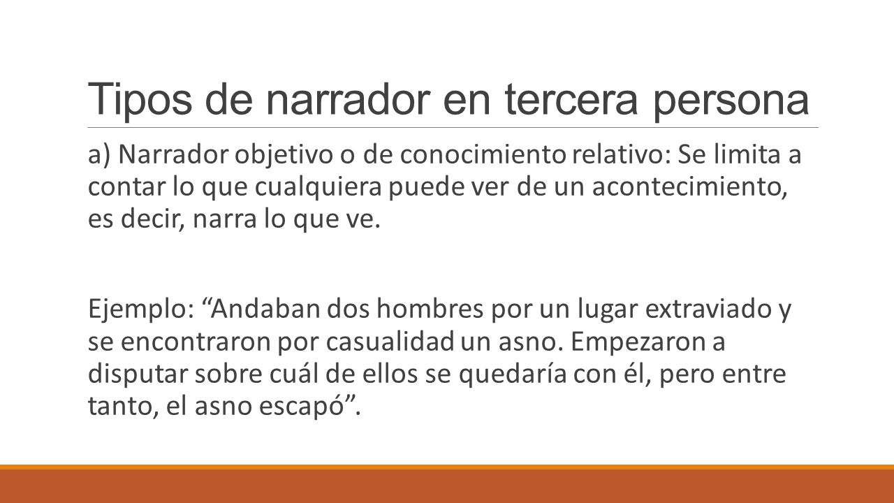 Tipos de narrador en tercera persona