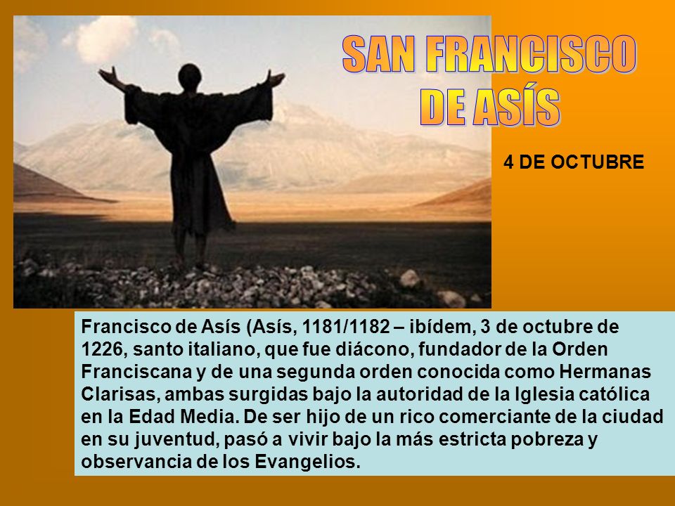 SAN FRANCISCO DE ASÍS 4 DE OCTUBRE