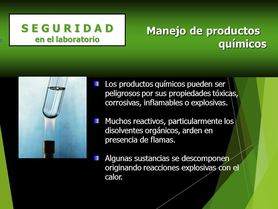 Manejo de productos químicos