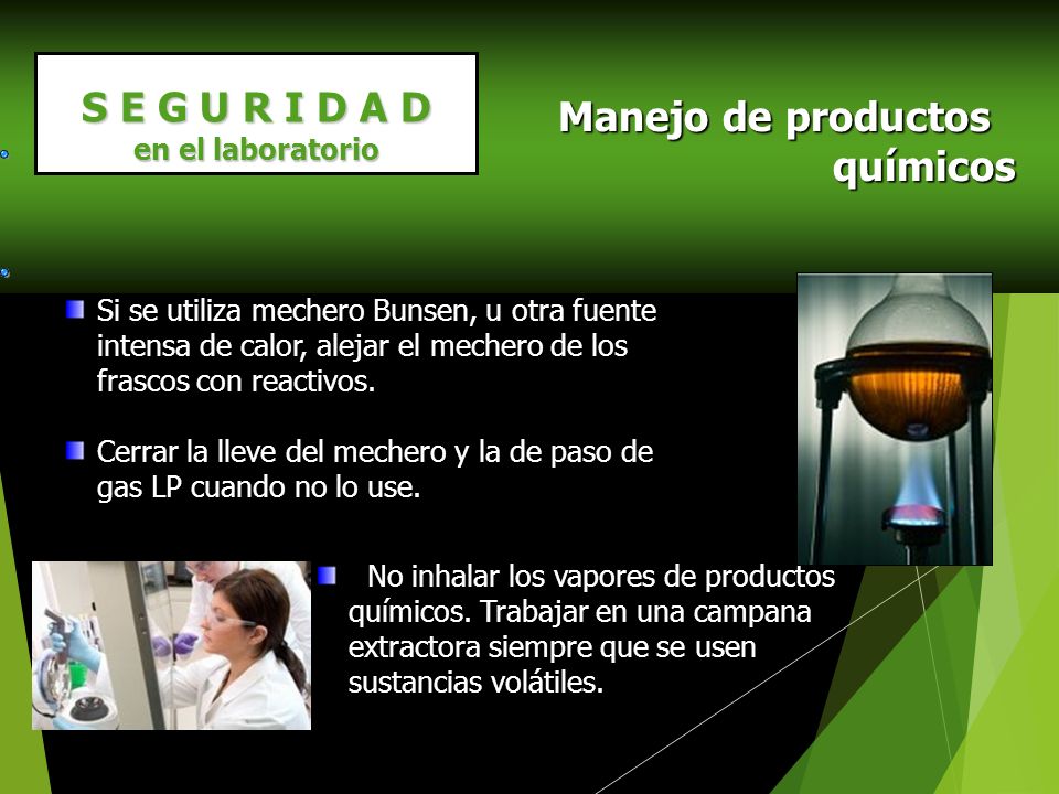 Manejo de productos químicos