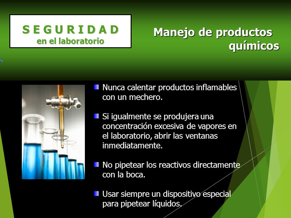 Manejo de productos químicos