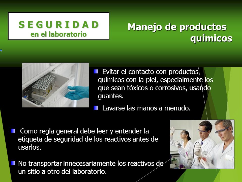 Manejo de productos químicos