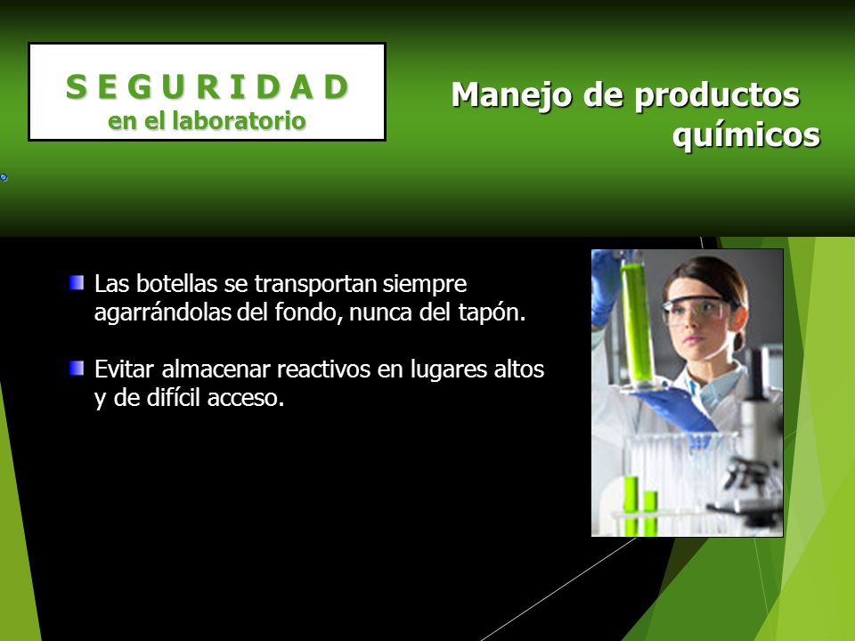 Manejo de productos químicos