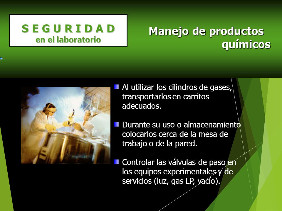 Manejo de productos químicos