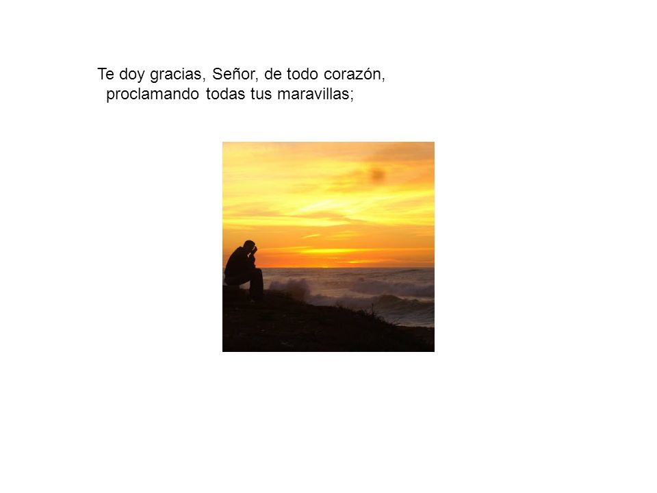 Te doy gracias, Señor, de todo corazón,