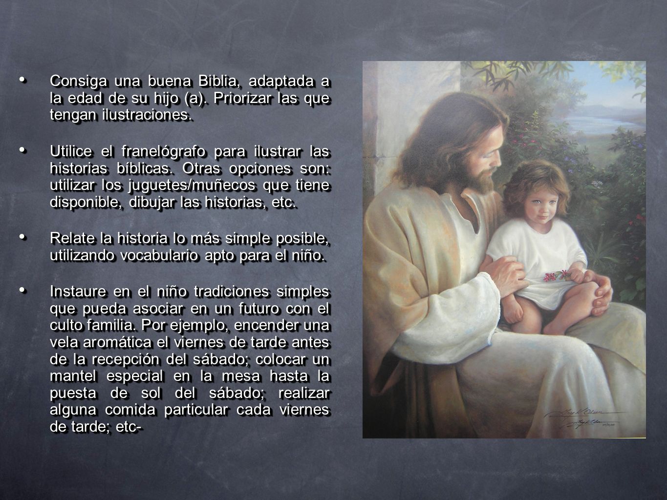 Consiga una buena Biblia, adaptada a la edad de su hijo (a)