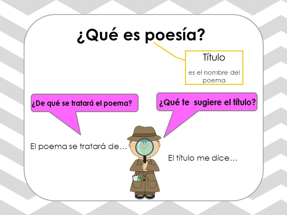 ¿Qué es poesía Título El poema se tratará de… El título me dice…