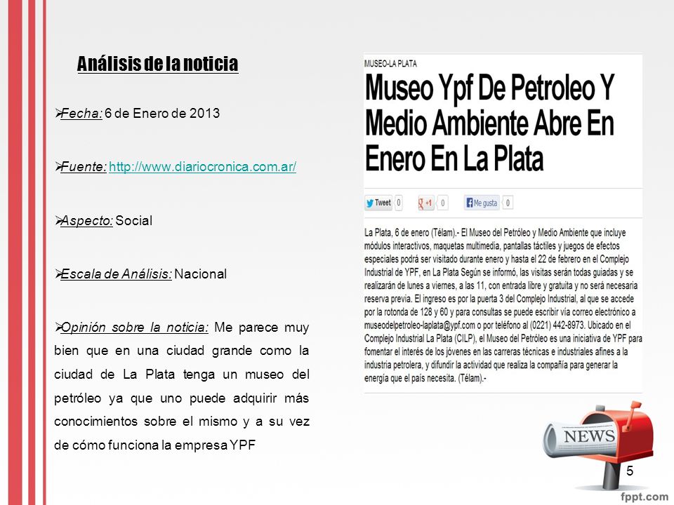 Análisis de la noticia Fecha: 6 de Enero de 2013