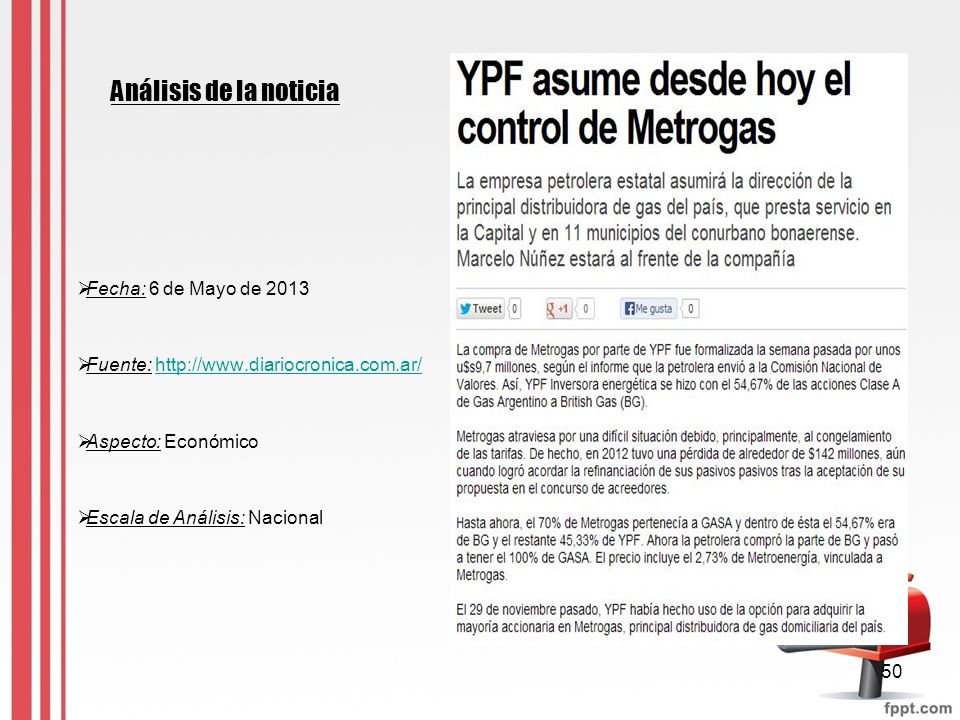 Análisis de la noticia Fecha: 6 de Mayo de 2013